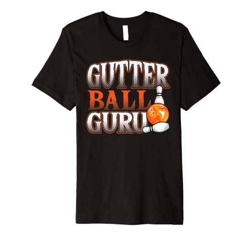 Mens Gutter Ball Guru - For Bowler Who Loves Bowling Premium T-Shirt