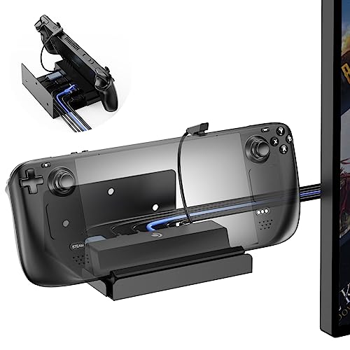 KUNSLUCK Wall Mount for Steam Deck Dock Official, Steam Deck Dock Wall Mount Stand, Mount Your Steam Deck on The Wall or Near TV