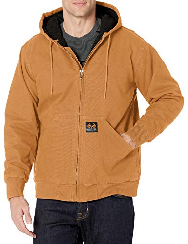 Staghorn Sherpa Canvas Hooded Jacket, TAN, XL
