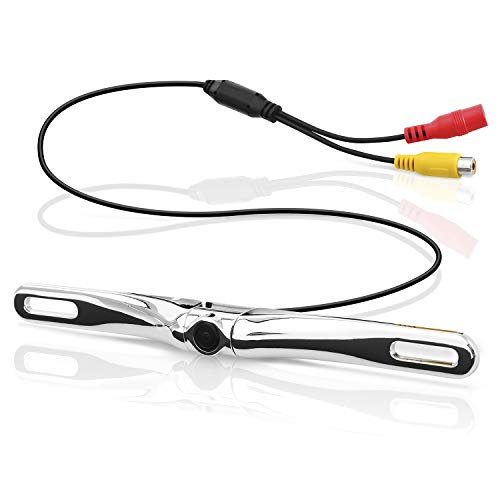 BOSS Audio Systems LPC35 Car Rear View Backup Camera - License Plate Mount, High Resolution, Easy Mounting, 170 Wide Angle View, Waterproof, Low Light Friendly, Distance Guide View
