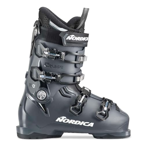 Nordica Men's Cruise 100 Warm Durable Soft-Shell Adjustable All-Mountain Touring Ski Boots with Instep Volume Control, Anthracite/Black/White, 28.5