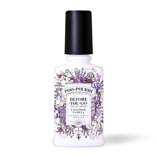 Poo-Pourri Before-You-Go Toilet Spray, Lavender Vanilla, 4 Fl Oz - Lavender, Vanilla and Citrus