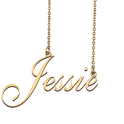 HUAN XUN Customized Custom Script Name Necklace for Women Jessie
