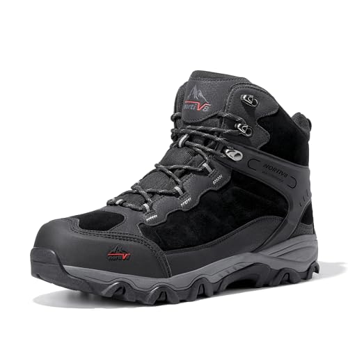NORTIV 8 Mens Hiking Boots Waterproof Trekking Outdoor Mid Backpacking Mountaineering Shoes Js19004m,Size 11 Black