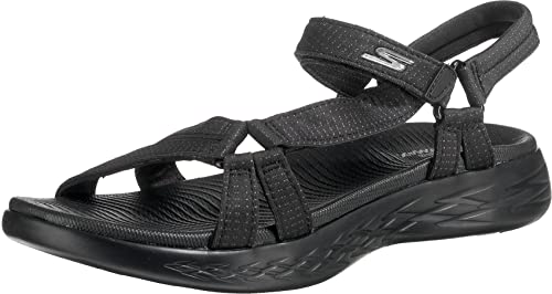 Skechers womens On-the-go 600 - Brilliancy Sport Sandal, Black, 6 US