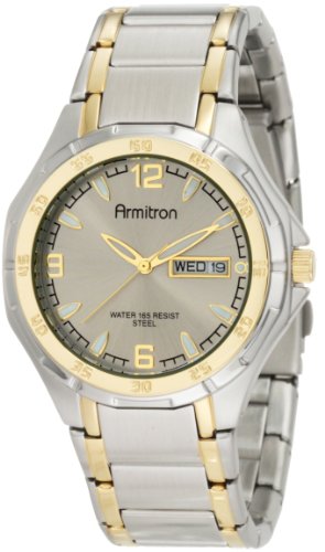 Armitron Men's 204309GYTT Two-Tone Stainless Steel Round Dial Dress Watch