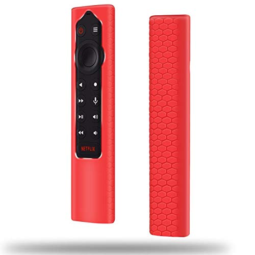 Silicone Protective Case Compatiable for NVIDIA Shield TV Pro/4K HDR Remote Controller,Remote Case Holder Protetcor Skin for NVIDIA Shield Remote,Shockproof Remote Battery Bumper Back Cover-Red