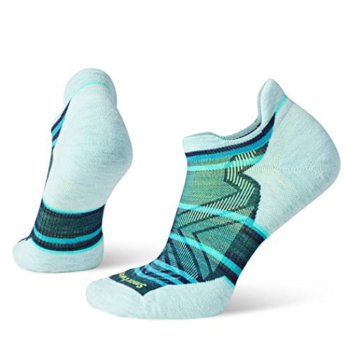 Smartwool SW001672G74M Women's Run Targeted Cushion Stripe Low Ankle Socks Twilight Blue M