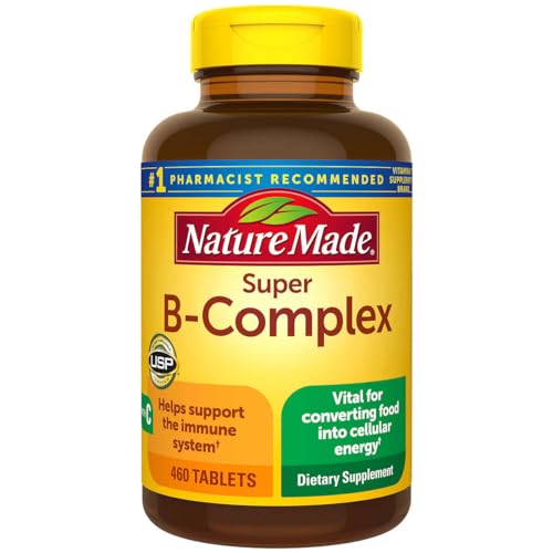 Nature Made Super B-Complex with C 460 Tablets, 8 Essential B Vitamins Help Convert Food into Cellular Energy, 460 Days Supply Bundle