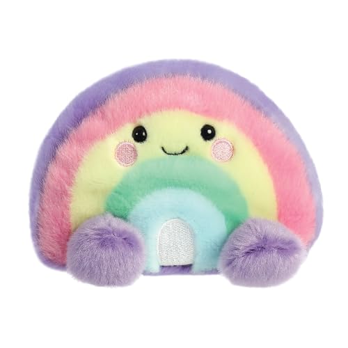 AURORA, 33577, Palm Pals Vivi Rainbow 5In, Soft Toy, Pink, Purple, Yellow