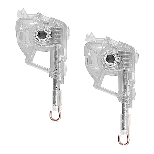 Amazing Drapery Hardware Low Profile Wand Tilter, Set of 2 - Durable Metal Construction, Heavy Duty Hexagon Gear/Hook Connection - Clear Blind Tilt Mechanism for 2' Horizontal Blinds