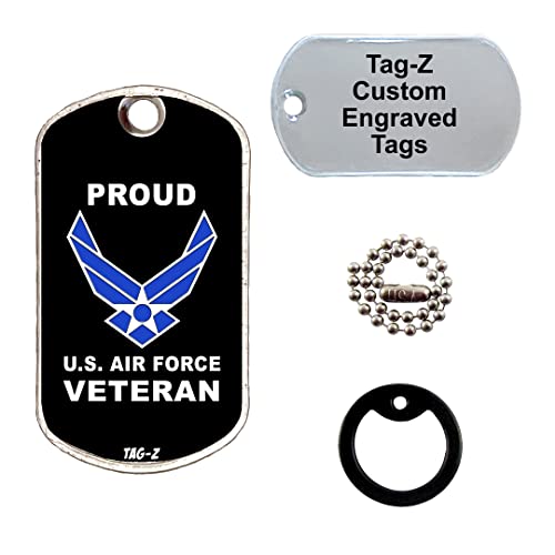 Proud AIR Force Veteran- Customized - Luggage TAG - TAG-Z Military Dog Tags