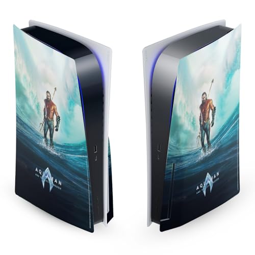 Head Case Designs Officially Licensed Aquaman and The Lost Kingdom Poster Graphics Vinyl Faceplate Sticker Gaming Skin Decal Cover Compatible with Sony Playstation 5 PS5 Disc Edition Console