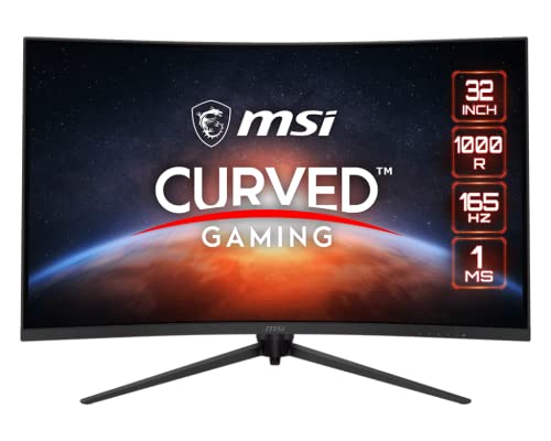 MSI G321CQP, 32' Gaming Monitor, 2560 x 1440 (QHD), VA, 165Hz, FreeSync Premium, HDMI, Displayport, Tilt, Swivel, Height Adjustable,Pivot