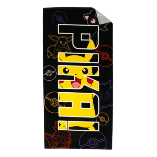 Franco Pokémon Pikachu Anime Super Soft Cotton Bath/Pool/Beach Towel, 60 in x 30 in, (Official Licensed Pokémon Product) Collectibles