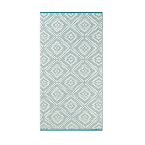 PENDLETON - Rancho Arroyo Towels – Soft Cotton Terry Wash Towel – Plush Turkish Cotton Washcloth for Bathroom – Absorbent – Green Blue – 13” x 13”