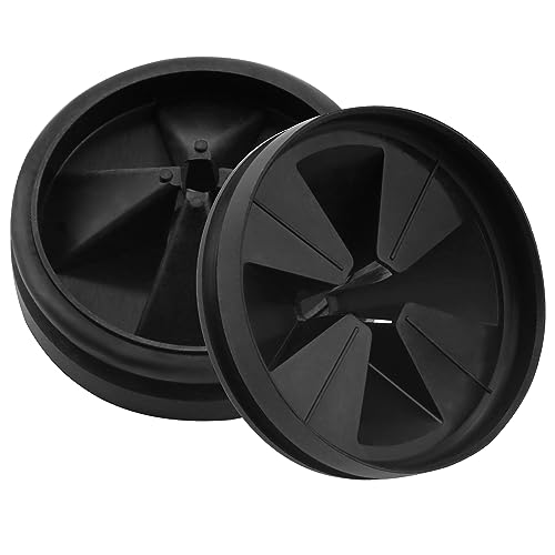 Garbage Disposal Splash Guards, 2-Pack Upgraded for InSinkErator Evolution Series QCB-AM Sink Baffle Drain Cover, Removable Quiet Collar Drain Plugs, Garbage Disposer Accessories 3 3/8' (Black 2 pcs)