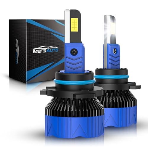 Marsauto 2023 Newest 9005 Bulbs with 18500LM, 800% Brightest, 16 Chips 65W HB3 Bulb for Car, Halogen Replacement Kit with , 6500K Cool White, Plug and Play, Pack of 2