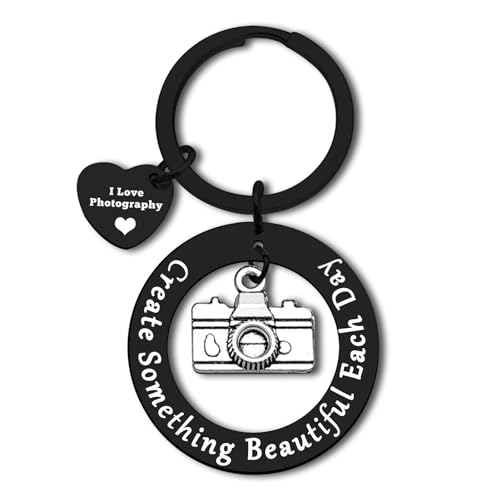 Photographer Gift Keychain Inspirational Gift for Photography Photo Lovers Photo Club Gift Camera Lovers Gifts Encouragement Jewelry for Son Daughter Student Graduation Gift Christmas Birthday Gift
