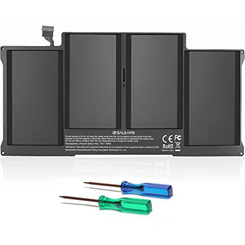 Saleaps A1466 Replacement Battery for MacBook Air 13 inch 2017, Early 2015 Early 2014, Mid 2013 Mid 2012 Mid 2011, Late 2010 7200mAh 7.6V Fits A1369 A1405 A1496 A1377