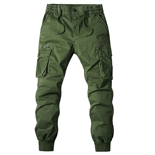 Men's Casual Stretch Cargo Pants, Cool Dry Water Resistant Work Pants, Lightweight Straight-Fit Utility Pant with Pockets Wrangler Flex Cargo Pants Work Underpants Bronze