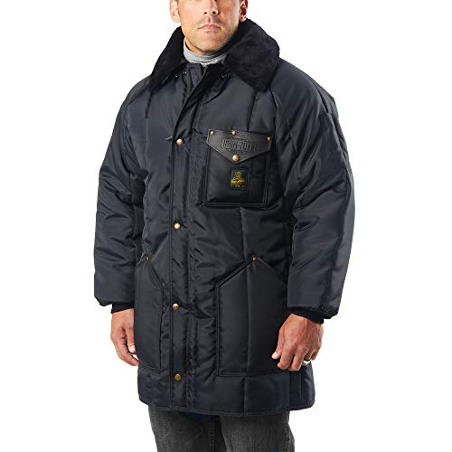RefrigiWear Water-Resistant Insulated Winterseal Coat with Soft Fleece Collar (Navy Blue, Large)