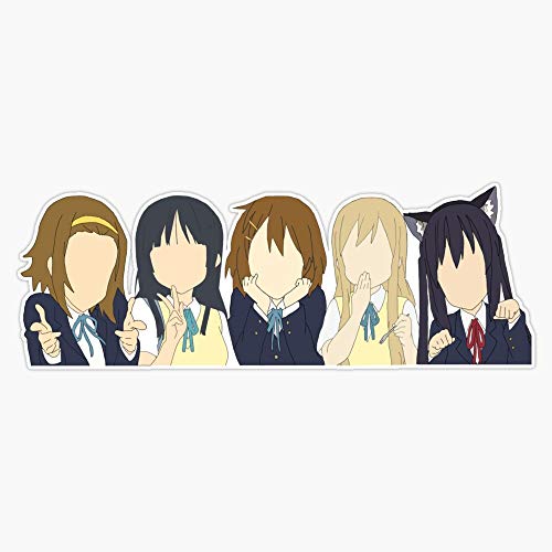 Leyland Designs K-On! Sticker Outdoor Rated Vinyl Sticker Decal for Windows, Bumpers, Laptops or Crafts 5'