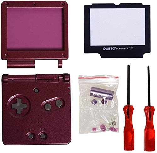 Timorn Full Parts Housing Shell Pack Replacement for GBA SP Gameboy Advance SP (Purple Pack)