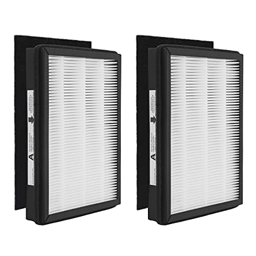 IAF-H-100A True HEPA Idylis A Replacement Filter, Compatible with FAP-C01-A, Idylis Air Purifiers AC-2119, IAP-10-100, IAP-10-150, IAPC-40-140, Part # 1150096, 2 HEPA + 2 Carbon Pre-filters