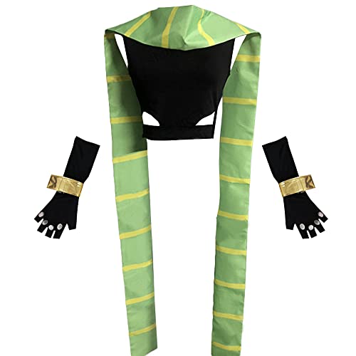 RTXBQU Anime Joseph Joestar Cosplay Costume Gloves And Scarf Adult Halloween Suit (Men-S)