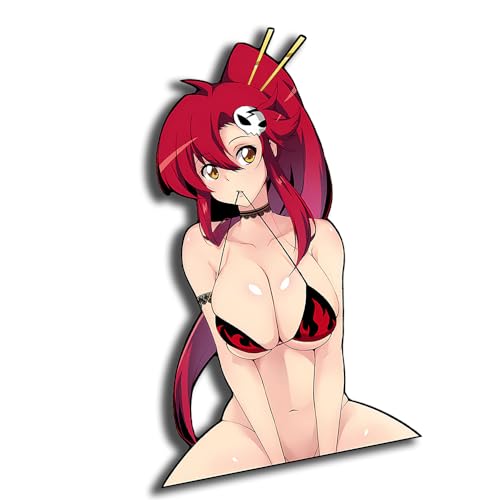 ZZVESW 5.1' Yoko Littner Sexy Anime Car Accessories Decals Window Bumper Motorcycle Luggage Vinyl Helmet Laptop Fridge Sunscreen Stickers