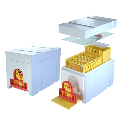 Queen Nuc Box Bee Mating Nuc Foam Beehive Portable Queen Cage Mini Queen Rearing Boxes for Beekeeping
