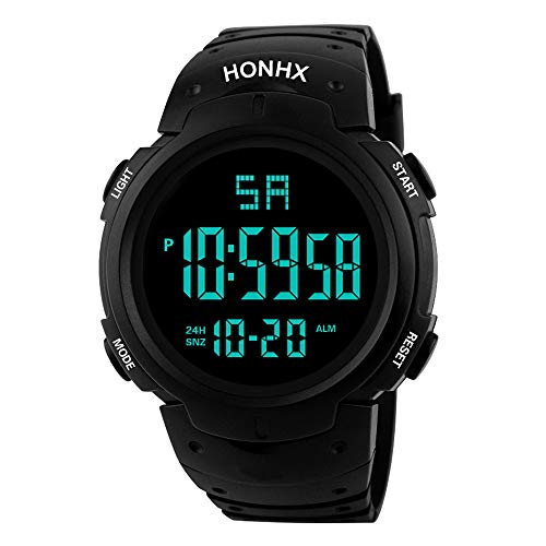 Sport Watch, 50M Waterproof Watch, Sport Wrist Watch for Men Women Kids, Digital Watch with Alarm Date and Time (Black -3)
