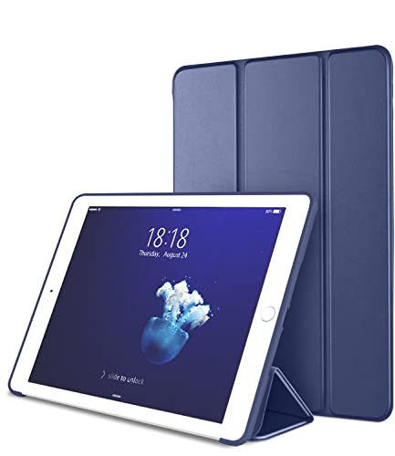 DTTO for iPad Air 1st Edition Case, (NOT for iPad Air 2 and Air 3) Ultra Slim Lightweight Smart Trifold Stand with Flexible Soft TPU Back Cover [Auto Sleep/Wake], Navy Blue