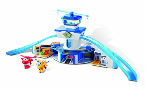 Super Wings World Airport Playset, Includes 2' Transform-a-Bot Jett and Donnie Figures , Preschool Educational Learning Toys for Boys And Girls Age 3 4 5 6, Birthday Gifts For Kids