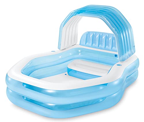 INTEX 57186EP Swim Center Sun Shade Family Inflatable Pool | 7.5 Feet X 6 Feet X 4.5 Feet
