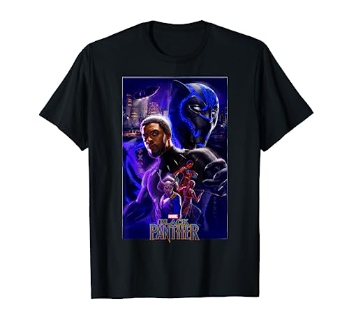 Marvel Black Panther Movie Wakanda Purple Poster T-Shirt T-Shirt