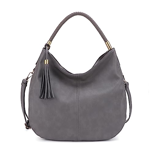 JESSIE & JAMES Large Concealed Carry PU leather Hobo Shoulder Bag For Women With Crossbody Strap and Detachable Holster | GY