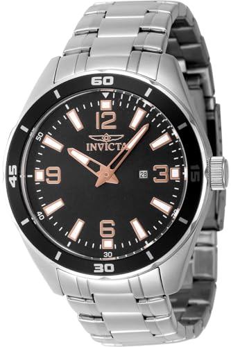 Invicta Men's Pro Diver 44mm Stainless Steel Quartz Watch, Silver (Model: 46667)