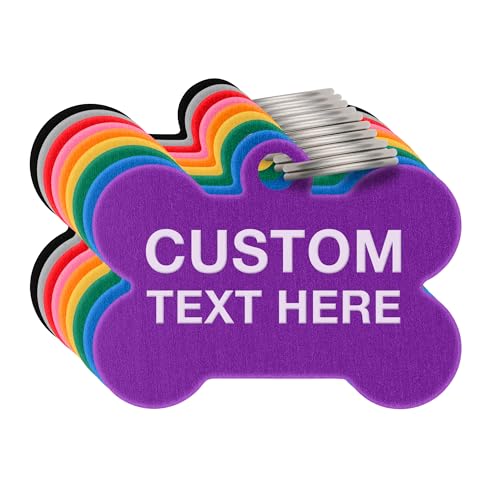 Dr. Fremont's Pet ID Tag Custom for Dog Cat Personalized | Many Shapes and Colors to Choose from | Made in USA | Strong Anodized Aluminum