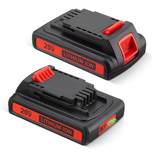 Powerextra 2 Pack 3.6Ah LBXR20 Battery for Black & Decker 20V Battery Max Lithium LB20 LBX20 LST220 LBXR2020-OPE LBXR20B-2 LB2X4020 Cordless Tool