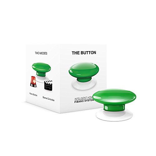 FIBARO The Button Z-Wave Plus Scene Controller On-Off Trigger, FGPB-101-5, Green