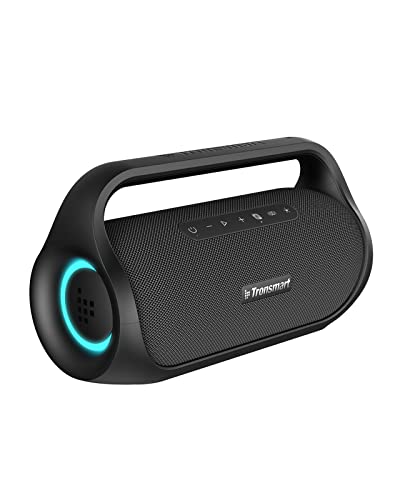 Tronsmart Bang Mini Portable Bluetooth Speaker with 50W Wireless Stereo Sound, IPX6 Waterproof Loud Speaker for Home/Outdoor/Party, Bluetooth 5.3, Beat-Driven Light Show, Support NFC, Micro SD, AUX