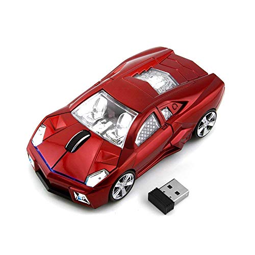 FASBEL LBGN Wireless Sports Car Mouse Computer Mice Laptop PC Optical Mouse (Red)