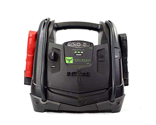 Schumacher Rechargeable AGM Jump Starter for Gas, Diesel Vehicles 950 Amp with 12V Power Station to Charge Phones, Accessories