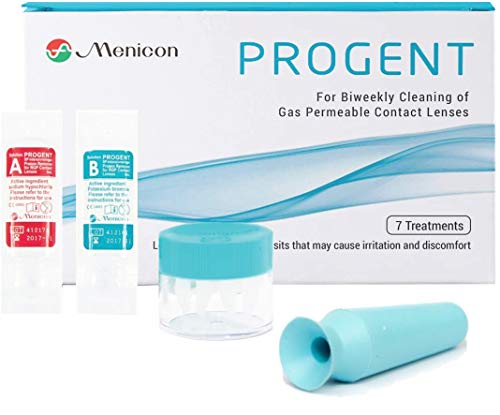 Menicon Progent 7 Treatment Biweekly Gas Permeable Contact Lens Cleaner and DMV Scleral Lens Remover Inserter, Bundle of 2 Items