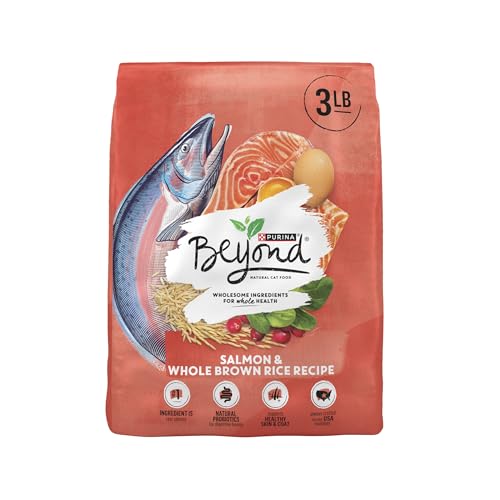 Purina Beyond Natural Limited Ingredient Dry Cat Food, Simply Salmon & Whole Brown Rice Recipe - 3 lb. Bag