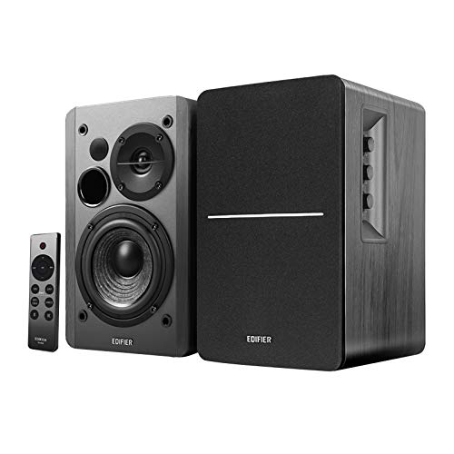 Edifier R1280DBs with Auxiliary Active Bluetooth Bookshelf Speakers, Optical Input, 2.0 Wireless with 42W RMS with Subwoofer Line Out - Black
