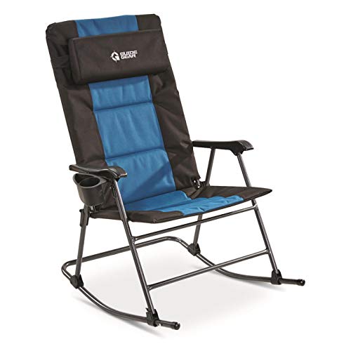Guide Gear Oversized Rocking Camp Chair, Portable, Outdoor, Folding, 500 Pound Capacity