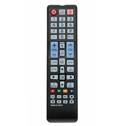 BN59-01267A Replaced Remote fit for Samsung TV UN32M5300 UN40M5300 UN43M5300 UN49M5300 UN50M5300 UN32M530 UN32M530D UN24M4500A UN28M4500A UN32M4500A UN28M4500AF UN32M4500AF UN32M5300AF UN49M5300AF
